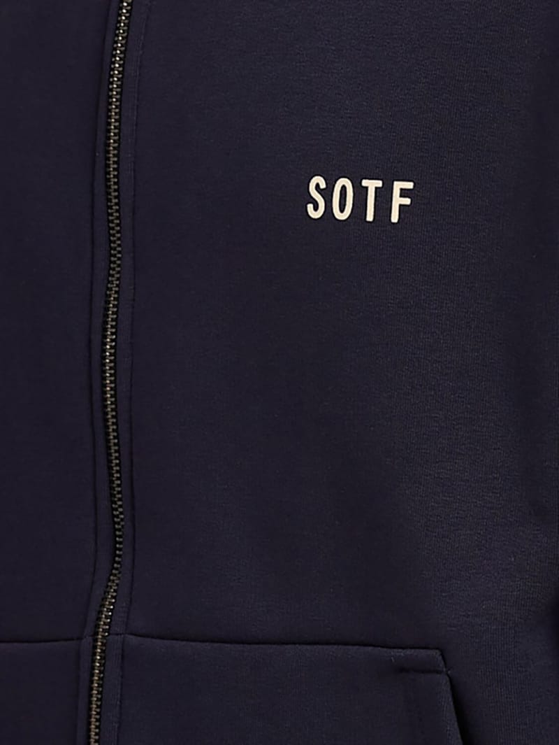 SOTF: Cotton zip-up hooded sweatshirt