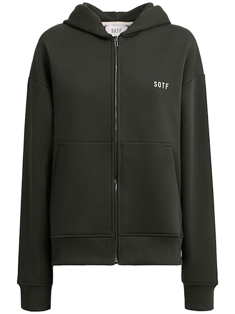 SOTF: Cotton zip-up hooded sweatshirt