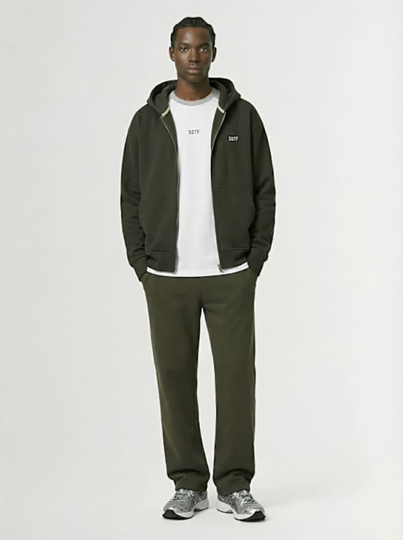 SOTF - Cotton zip-up hooded sweatshirt