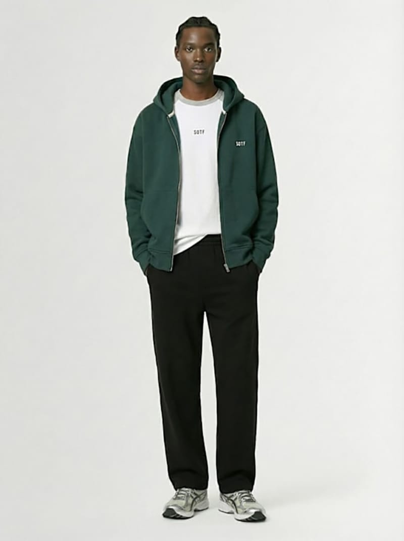 SOTF - Cotton zip-up hooded sweatshirt