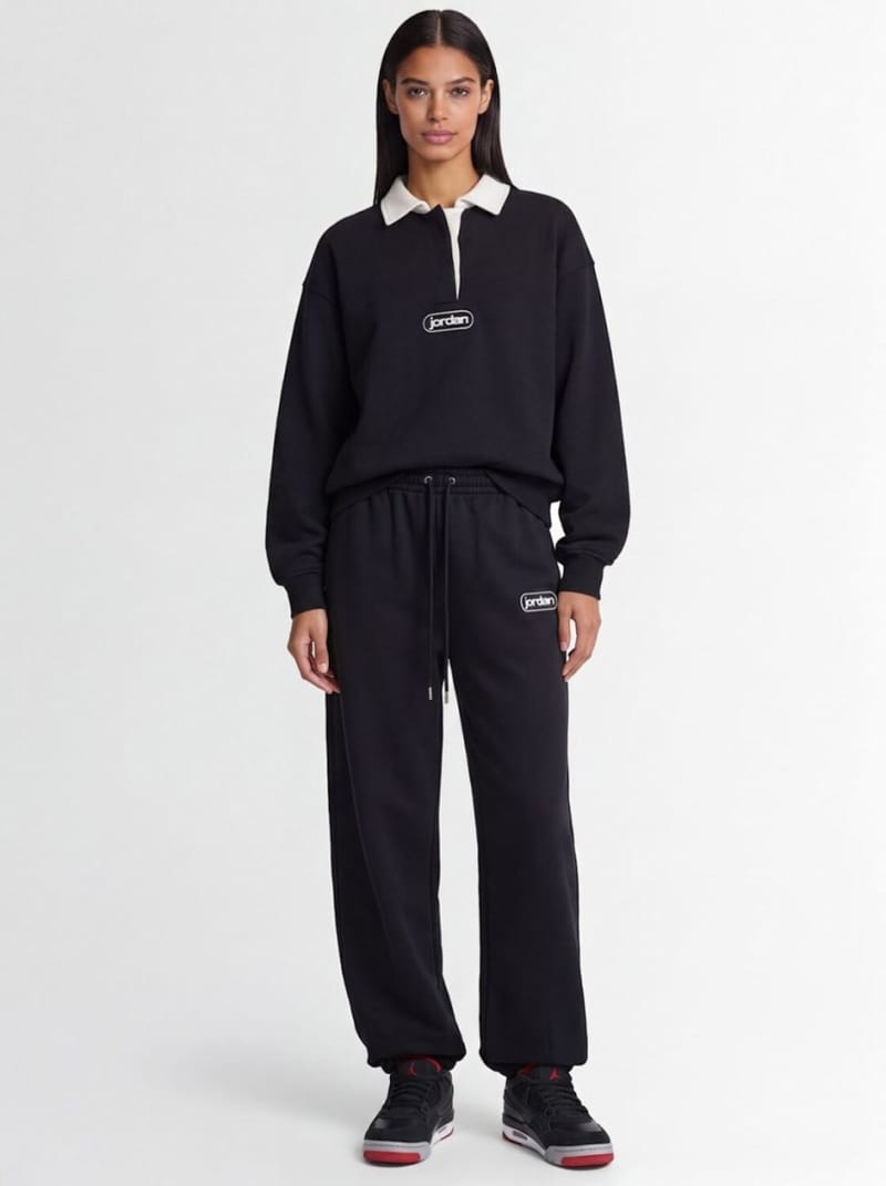 Jordan - Fleece sweatpants with drawstring waist