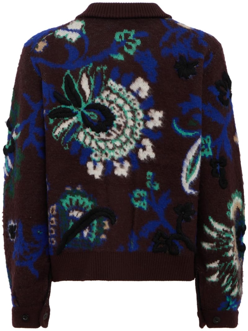 Sacai - Floral Jacquard Knit Blouson