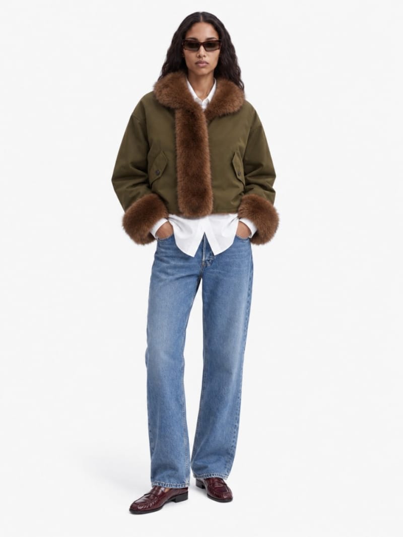 LA PISCINE - Fox fur padded jacket