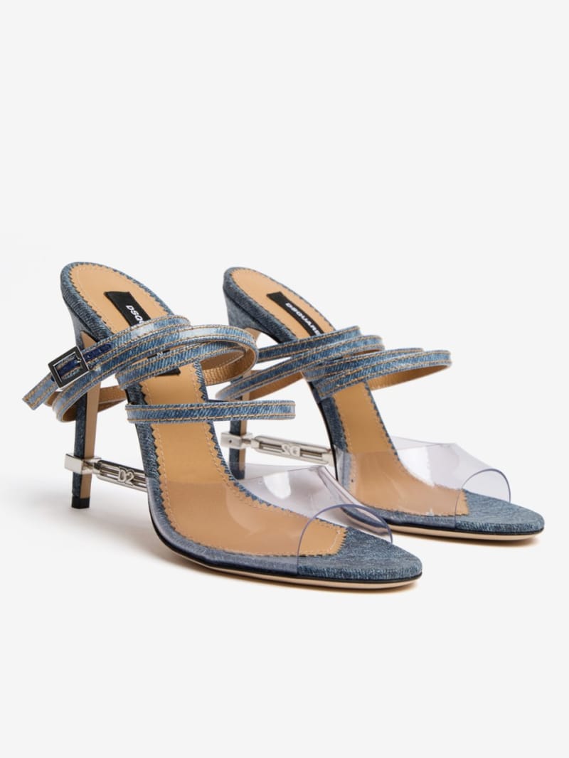 Dsquared2 - Frosted denim heeled sandals