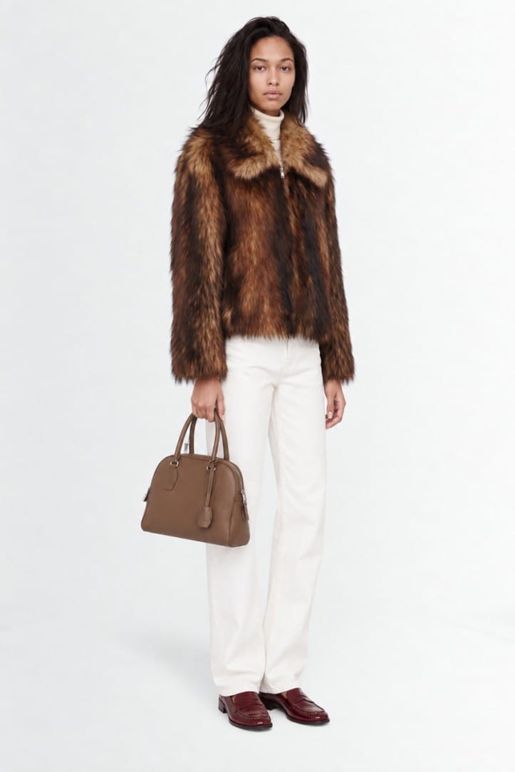 MSGM: Fur short coat