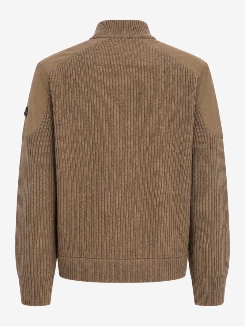 Moose Knuckles: Magnus hybrid wool knit jacket