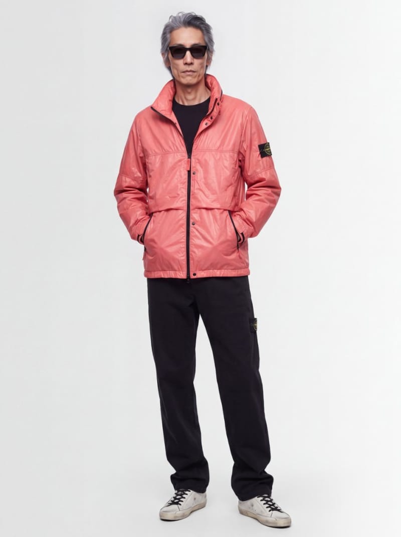 Stone Island - Nylon jacket with packable hood