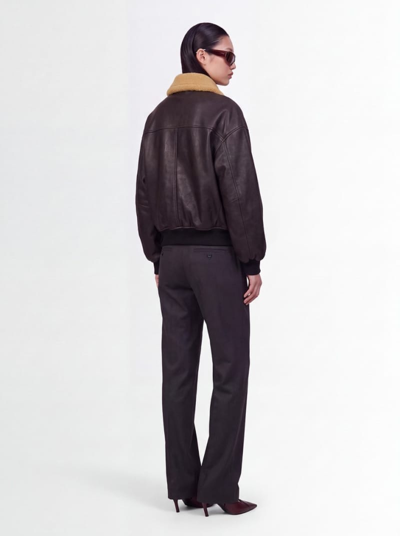 Khaite: Veste Sandor en cuir d'agneau