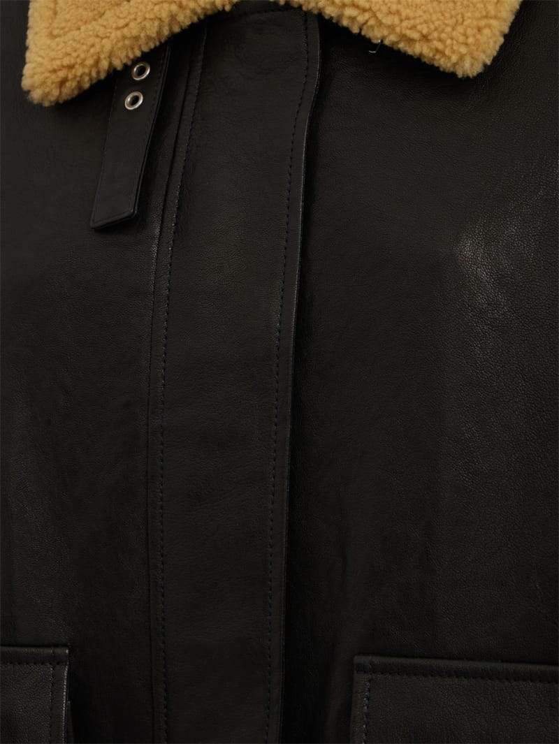 Khaite: Veste Sandor en cuir d'agneau