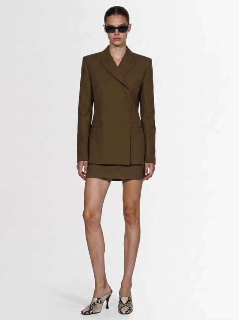 Khaite - Wool and silk double-breasted blazer