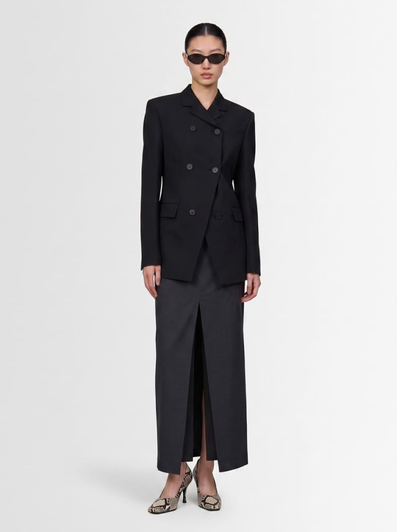 Khaite: Maxi skirt with front slit