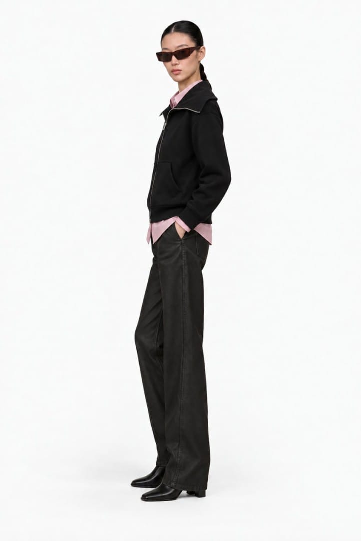 7 For All Mankind: High neck zip hoodie