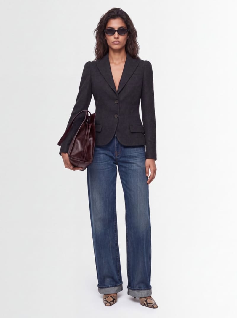 7 For All Mankind - Wool blazer with structured shoulders