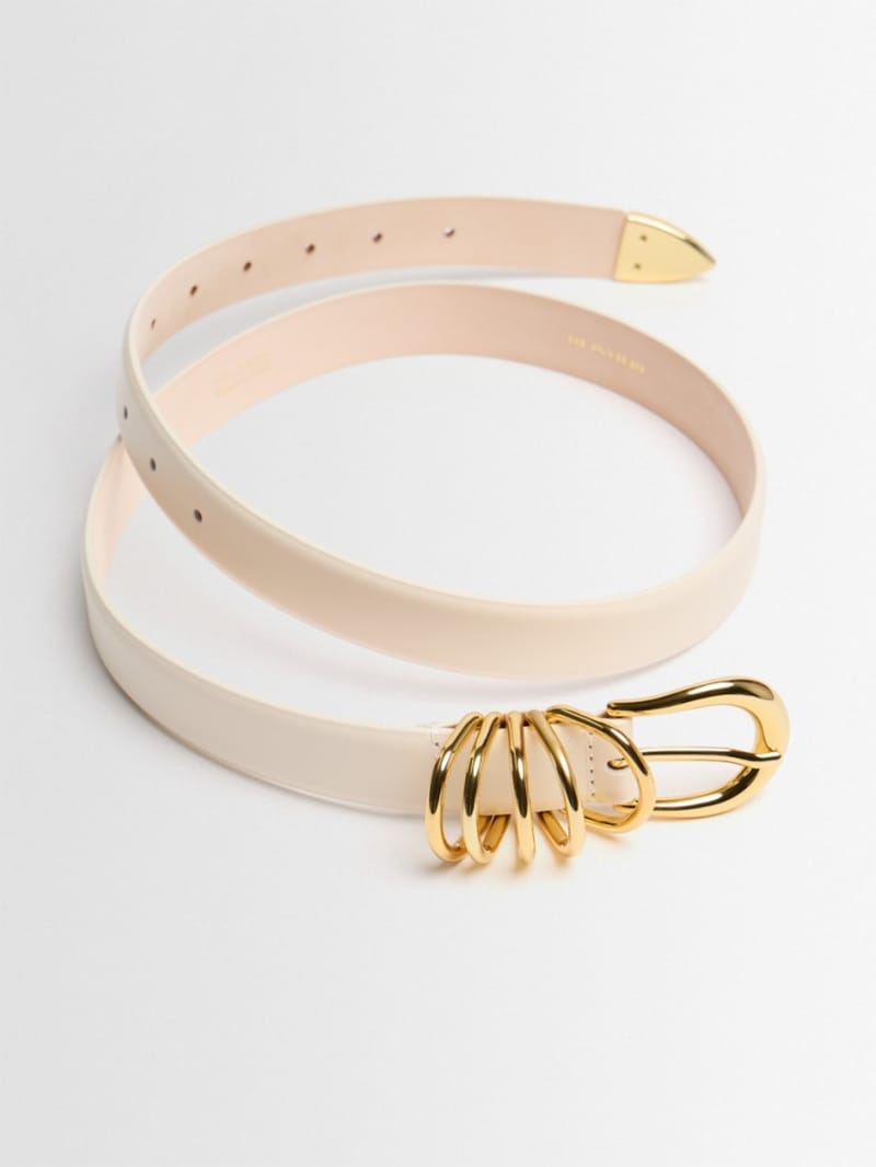 Déhanche - Calfskin Hollyhock belt with metallic loops