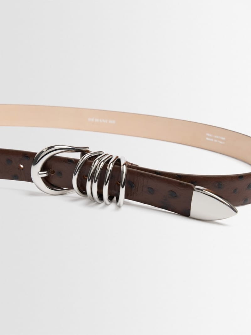 Déhanche - Hollyhock calfskin belt
