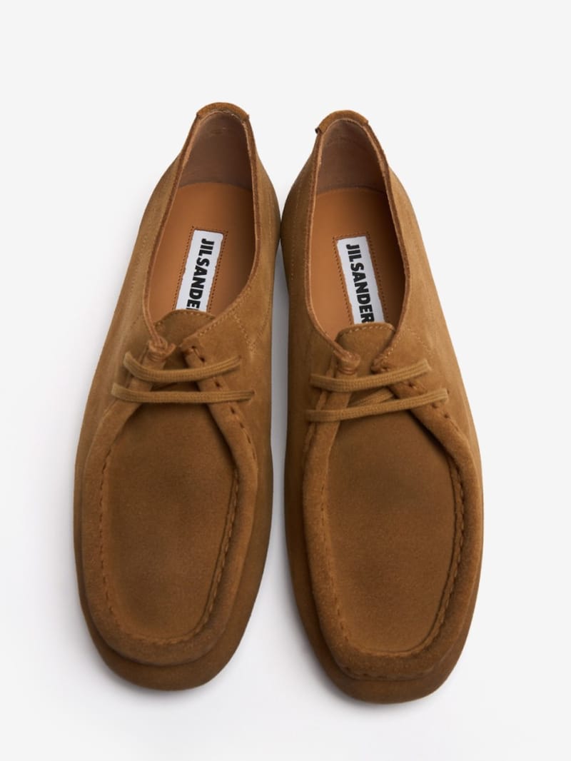 Jil Sander - Hood suede lace-up shoes