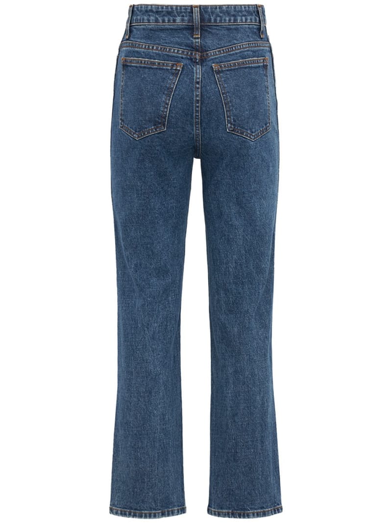 Khaite: Jeans Abigail a zampa in cotone