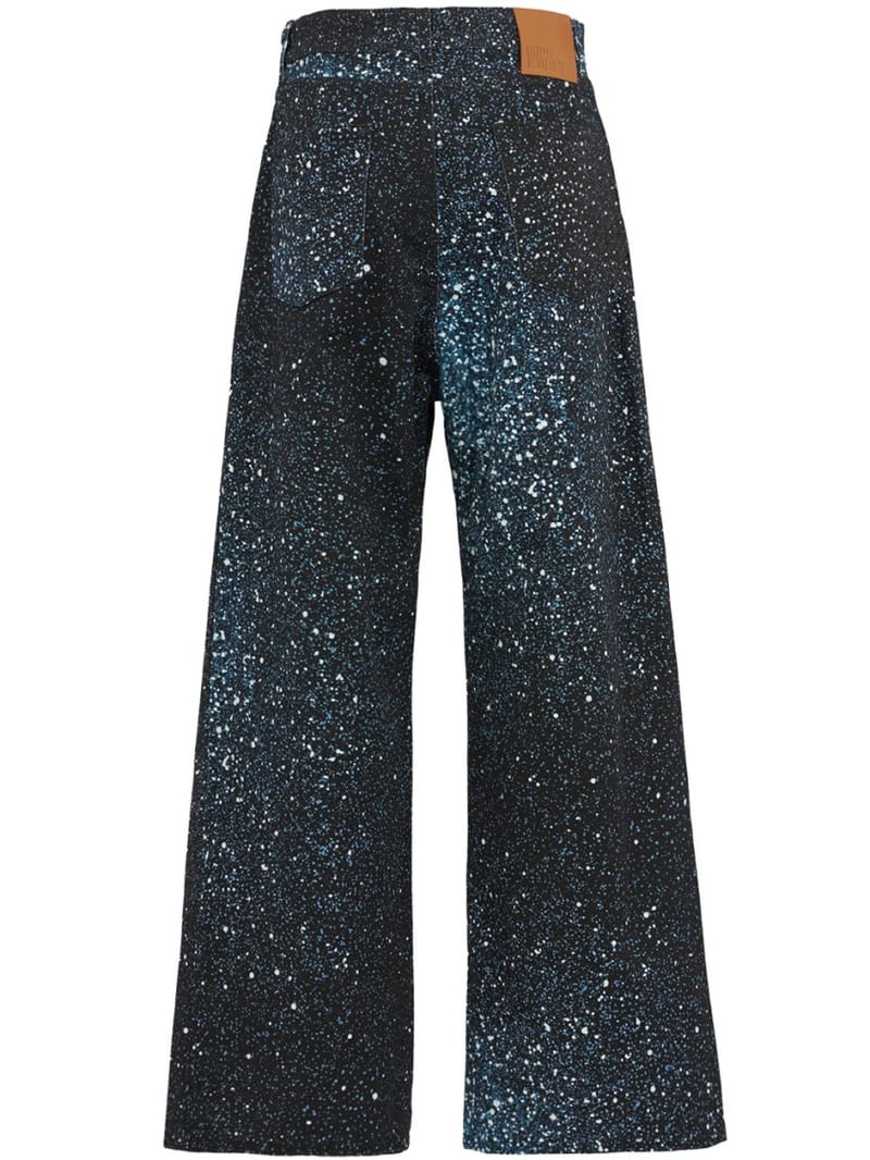 Giuseppe Di Morabito: Wide-leg jeans with crystals