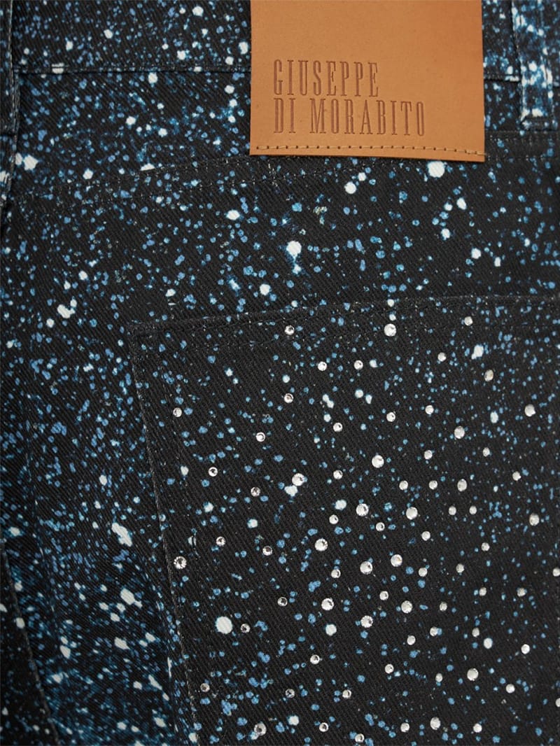 Giuseppe Di Morabito: Wide-leg jeans with crystals