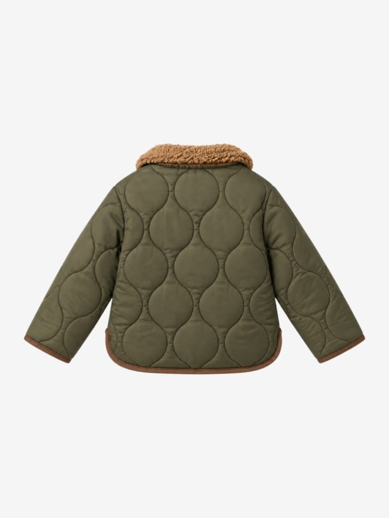 1 + IN THE FAMILY - Quilted jacket with faux fur collar
