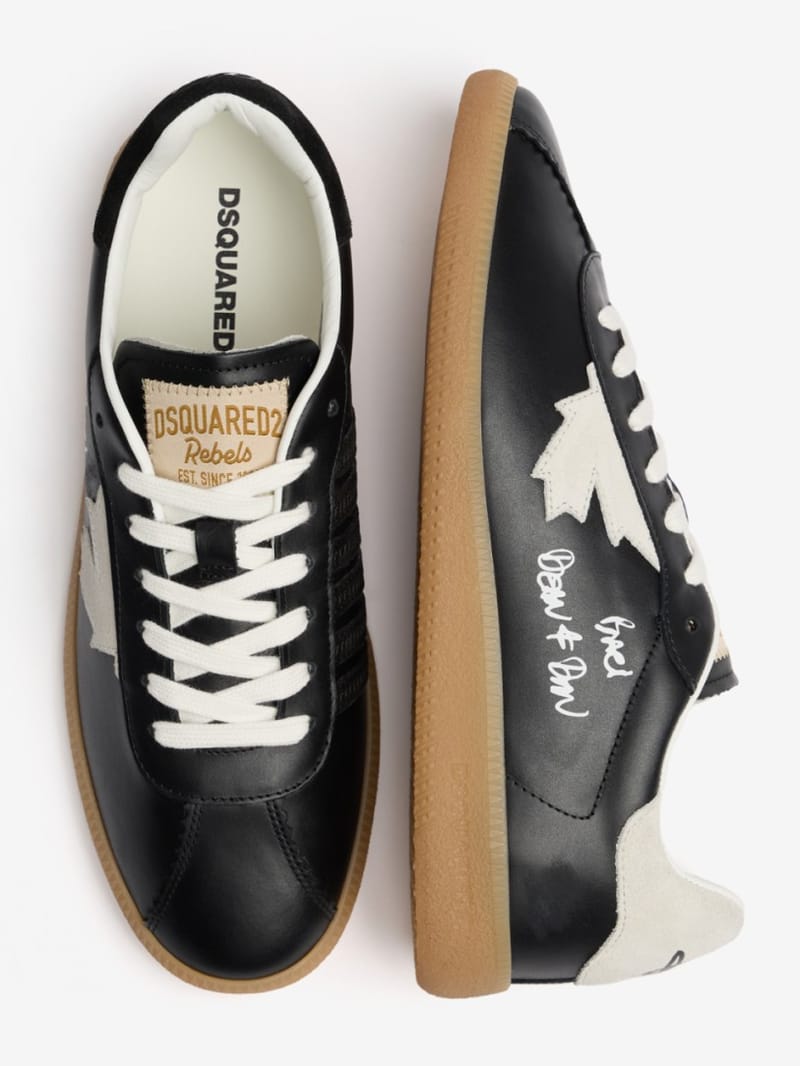 Dsquared2 - Leather & poly logo sneakers