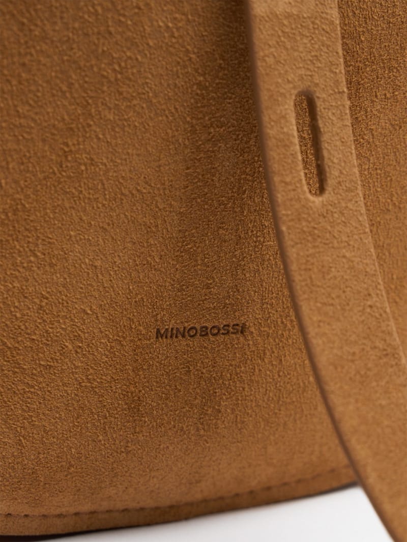 Minobossi: Mini suede hobo bag