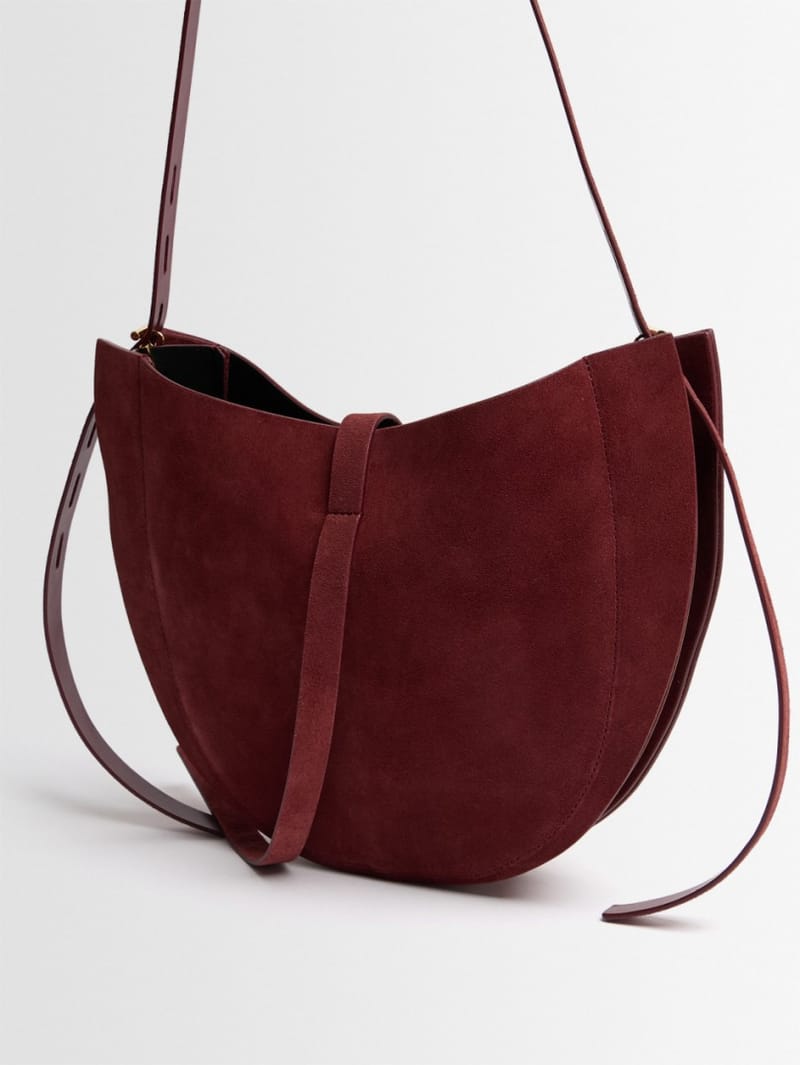 Minobossi: Mini suede hobo bag