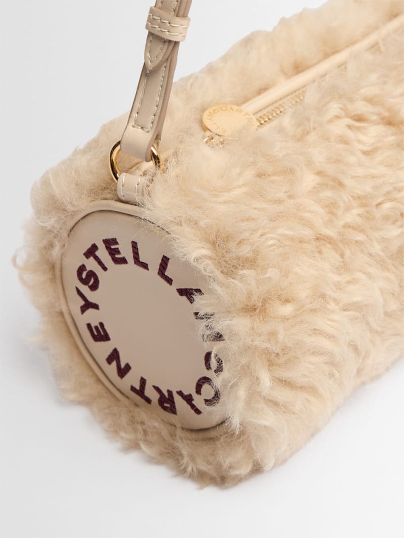 Stella McCartney: Cylindrical shearling-effect shoulder bag