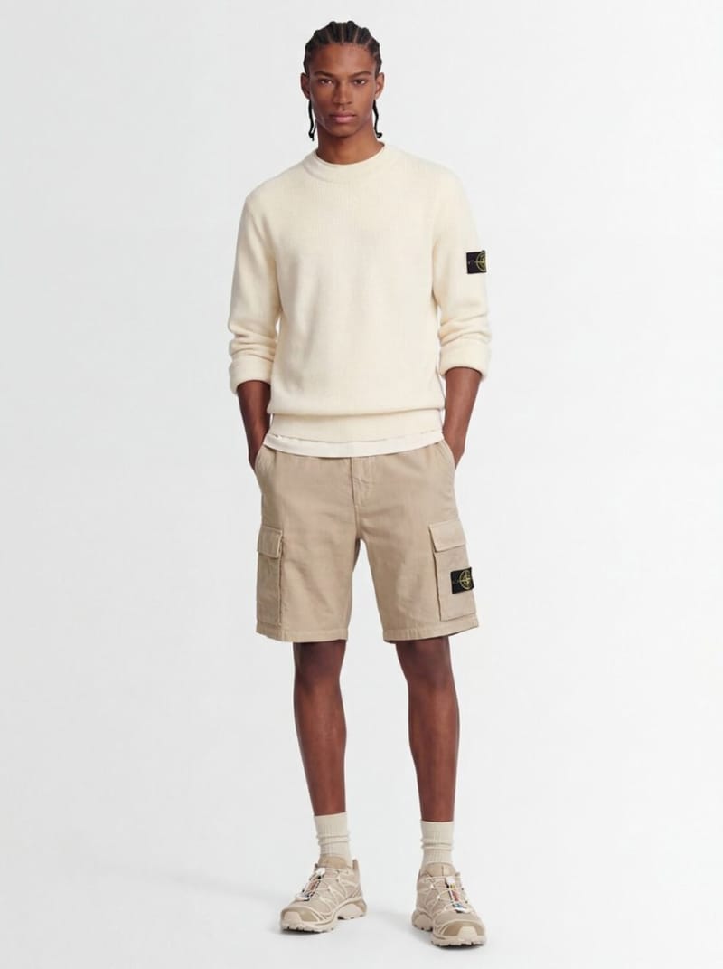 Stone Island - Ribbed cotton crewneck sweater