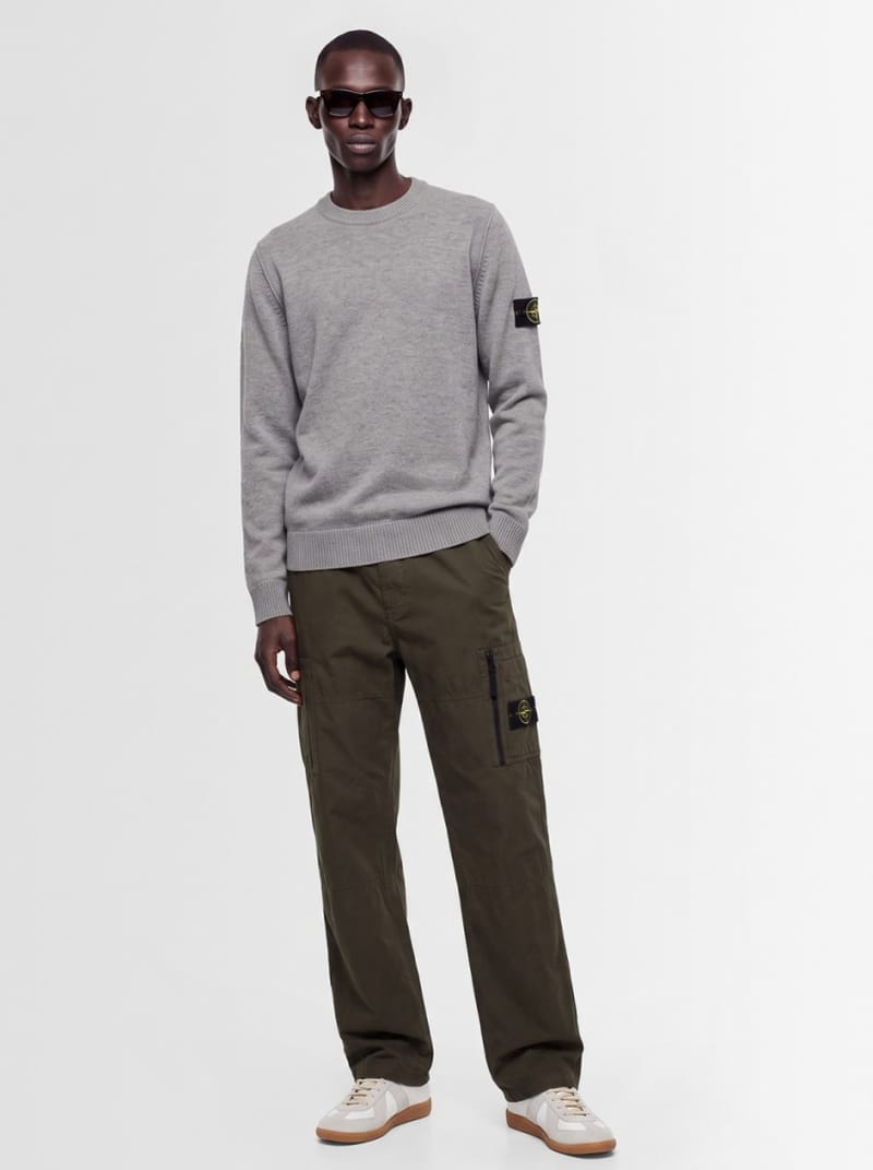 Stone Island: Cotton crewneck sweater with raised seams