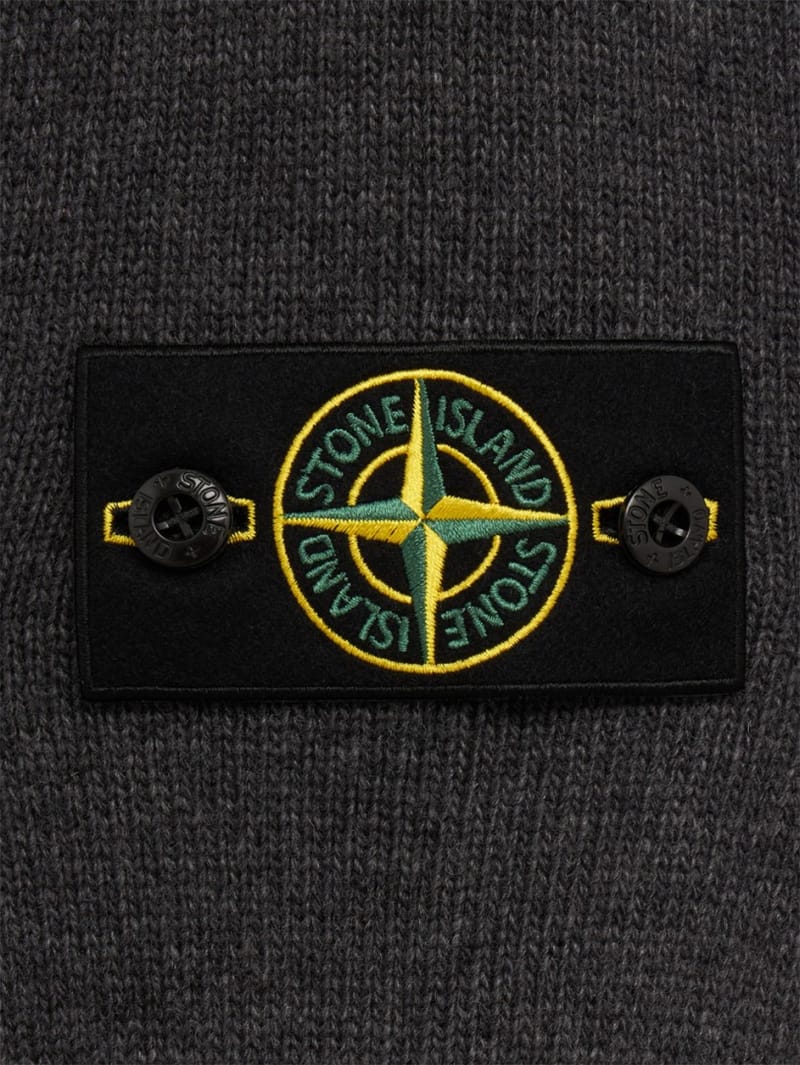 Stone Island: Logo cotton crewneck sweater