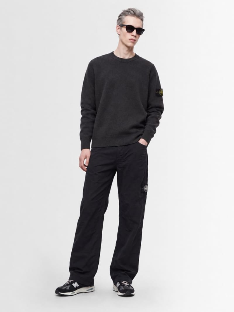 Stone Island - Logo cotton crewneck sweater