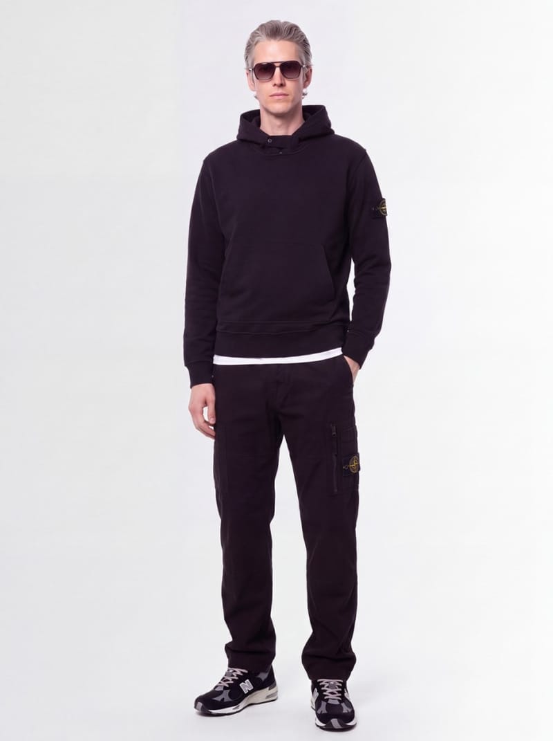 Stone Island: Cotton hoodie with logo badge