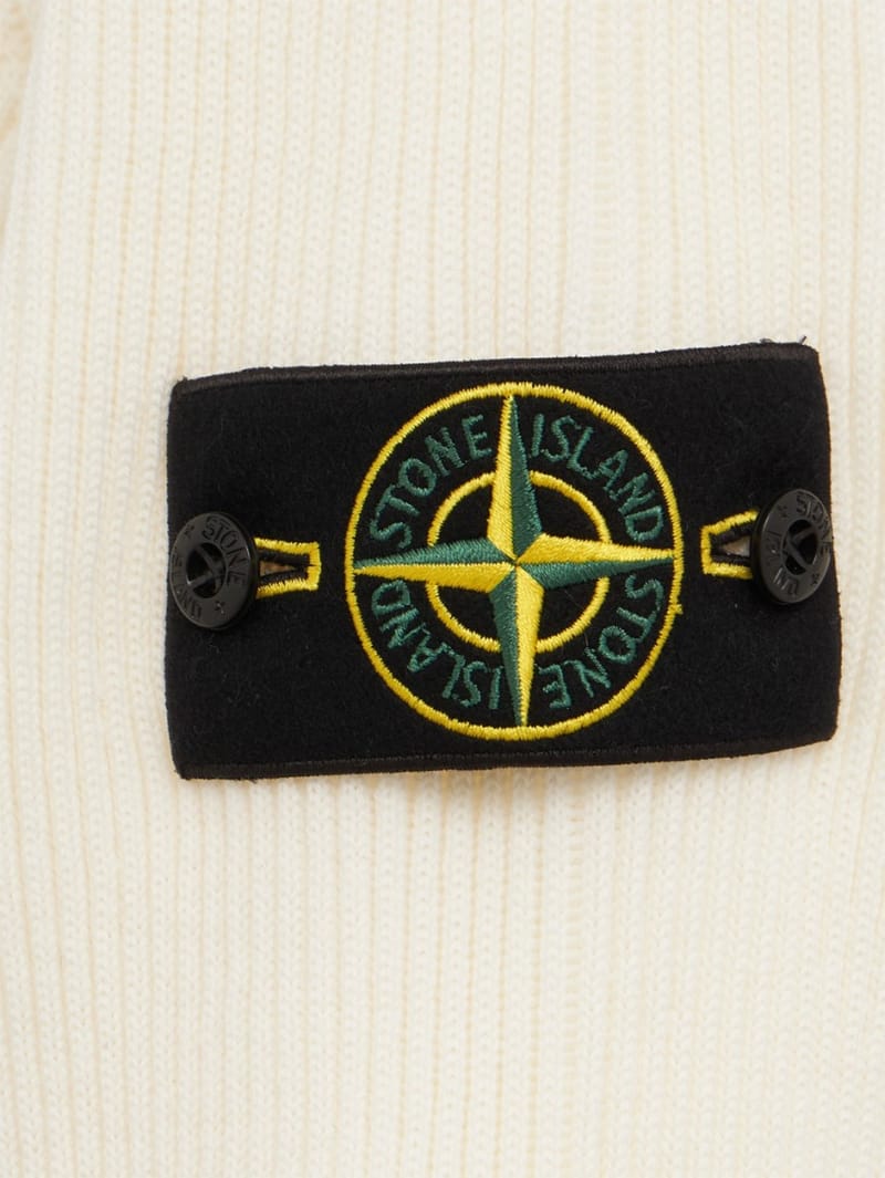 Stone Island: Ribbed cotton turtleneck sweater