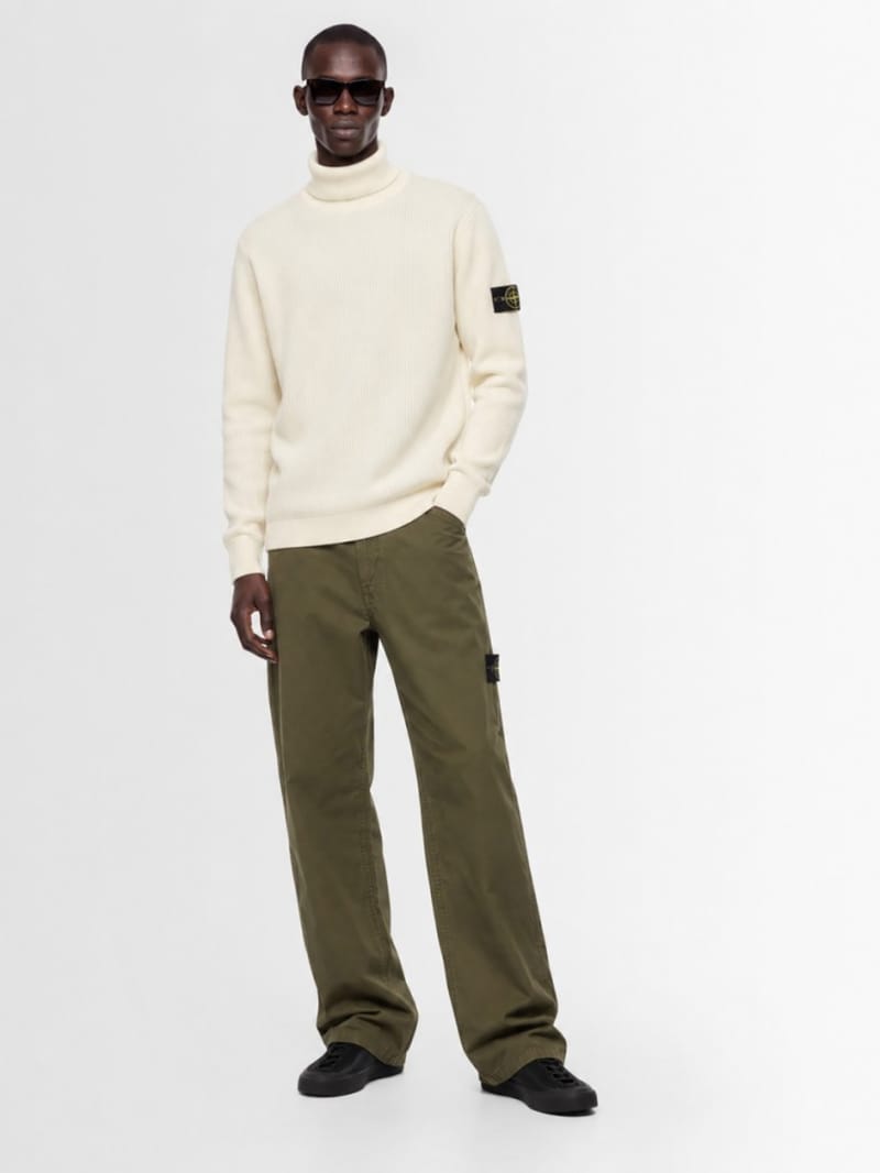 Stone Island - Ribbed cotton turtleneck sweater