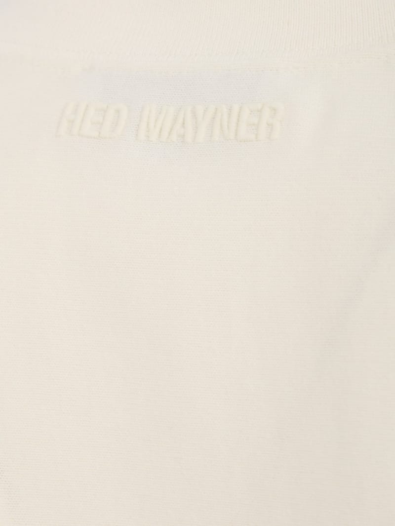Hed Mayner: Logo Embroidery Cotton T-Shirt