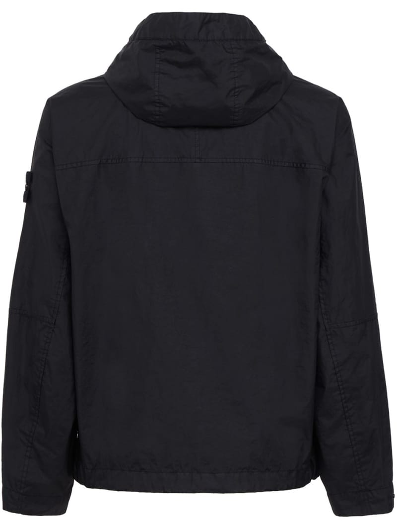 Stone Island: Short hooded nylon parka