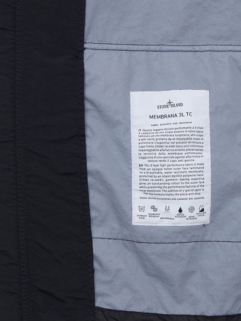 Stone Island: Short hooded nylon parka