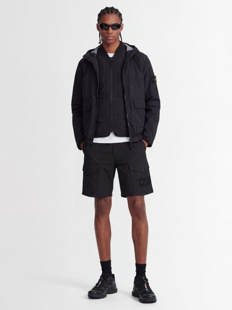 Stone Island - Short hooded nylon parka