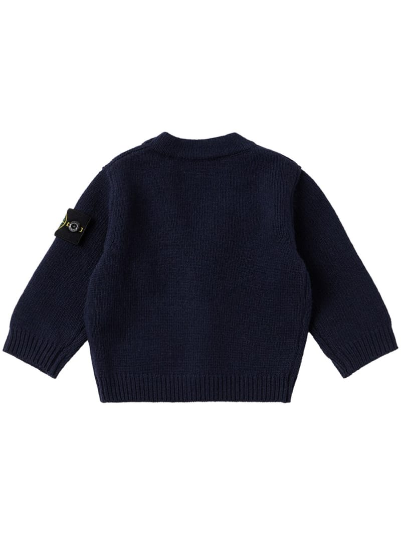 Stone Island Junior: Cardigan, beanie and scarf logo set