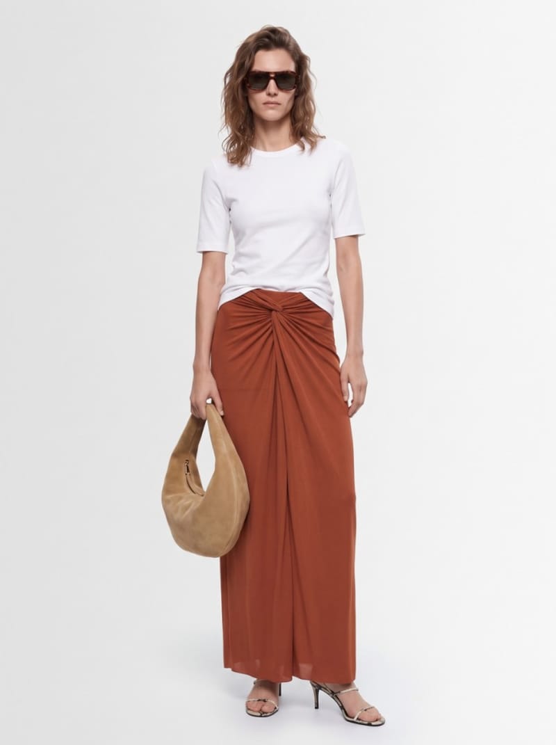 Giuseppe Di Morabito - Long skirt with knotted drape