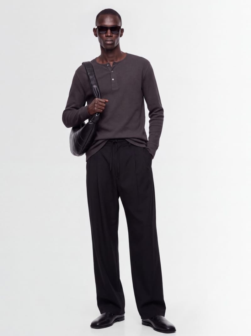 Lemaire - Ribbed cotton and linen-blend henley