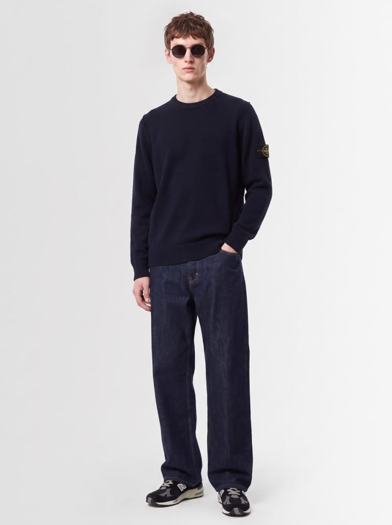 Stone Island: Cotton crewneck sweater with raised seams