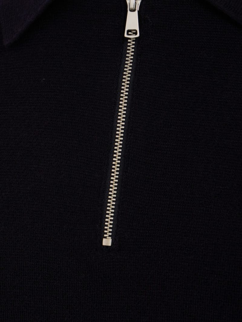 DIANA STUDIO: Merino wool knit polo with zip closure