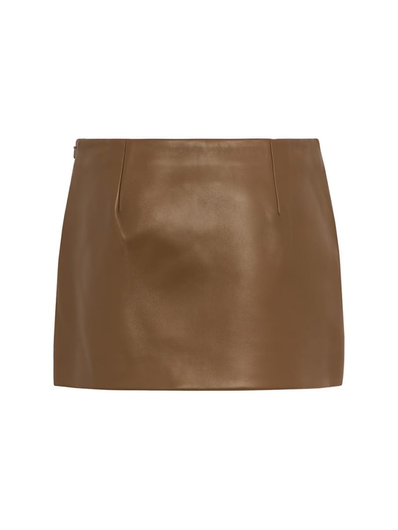 Khaite: A-line lambskin mini skirt