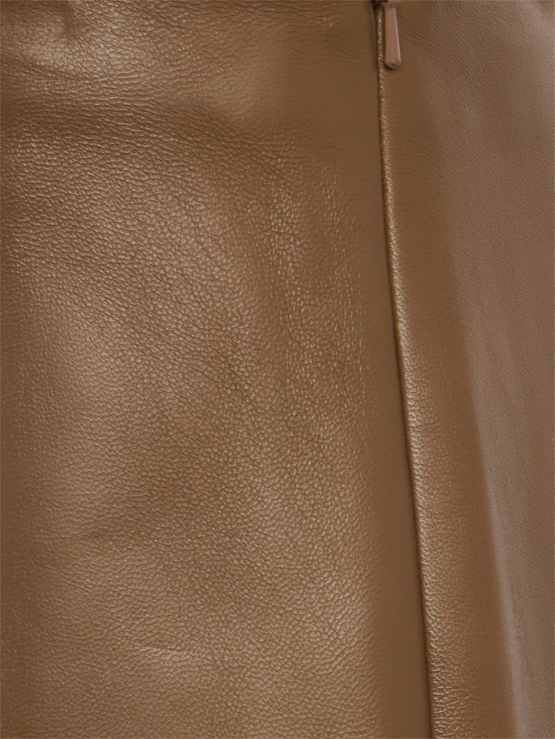 Khaite: A-line lambskin mini skirt