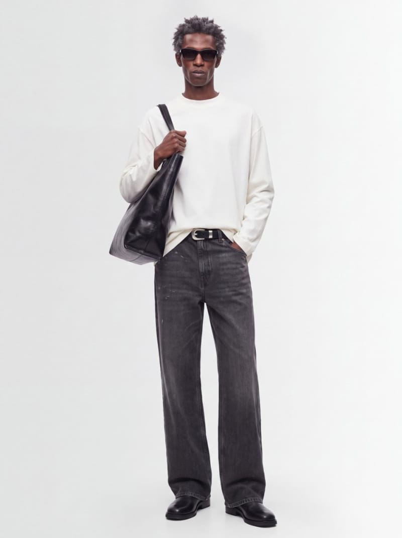 Jil Sander - Mock neck boxy fit cotton l/s t-shirt