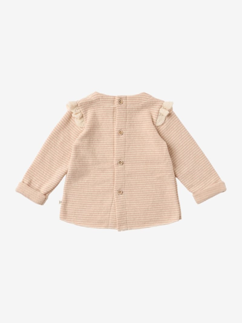 1 + IN THE FAMILY - Striped top with satin details