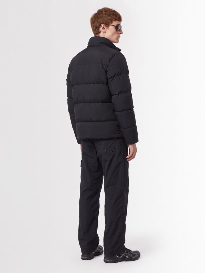 Stone Island: Quilted nylon down jacket with badge