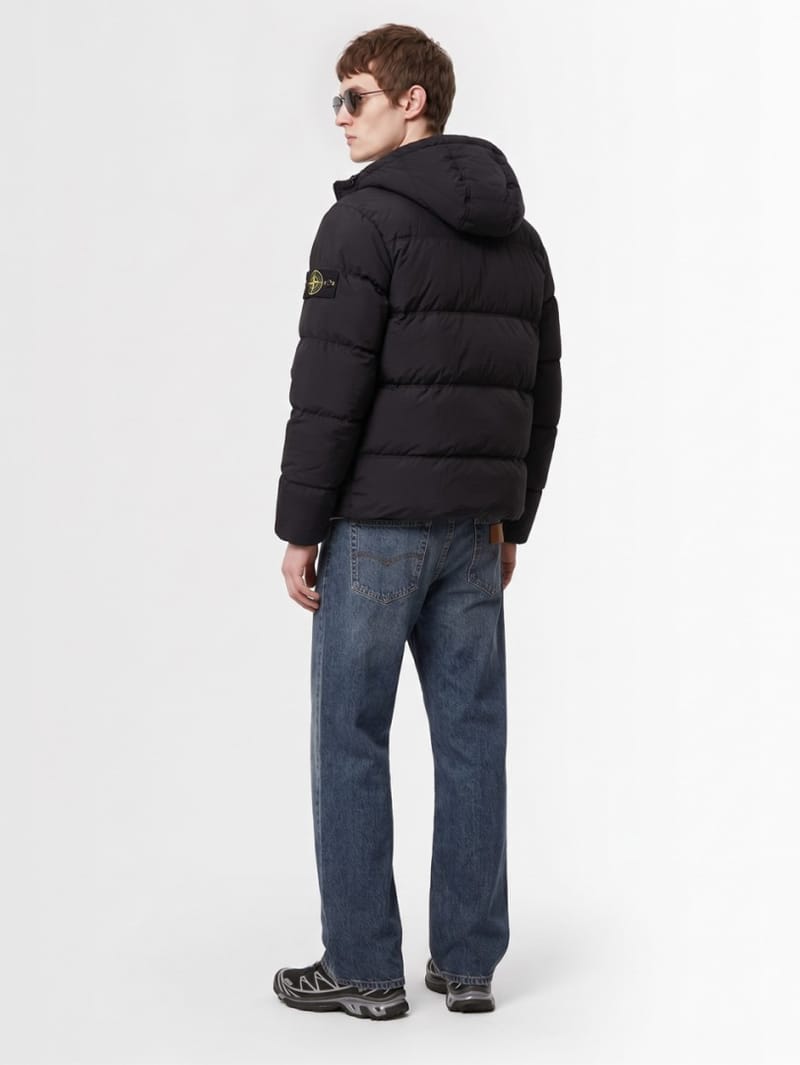 Stone Island: Hooded nylon down jacket